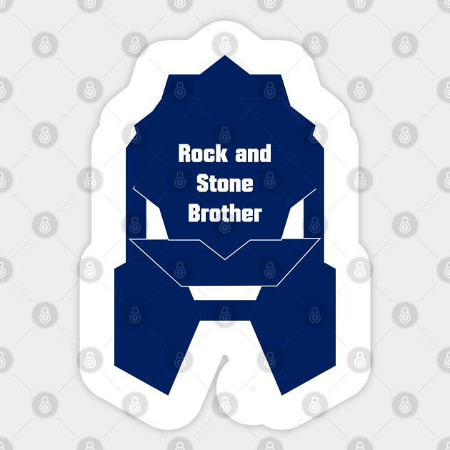 Rock and Stone Brother Sticker by Blitzschock